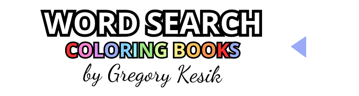 Word Search Coloring Books by Gregory Kesik | Logo